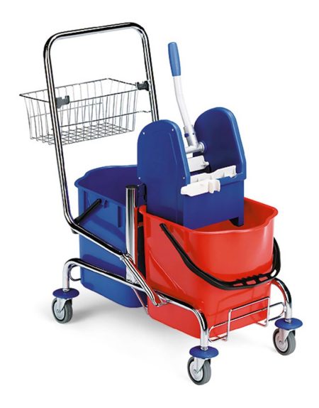 UPRATOVACÍ VOZÍK FILMOP - chromovaný 50L